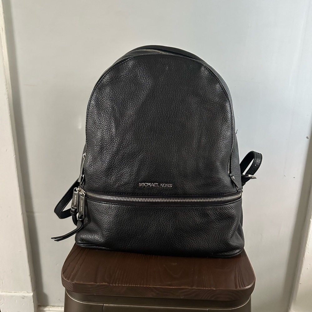 Michael Kors Black Leather Backpack